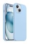 iPhone 14 Plus / 15 Plus Case Inside Velvet Outside Matte Screen and Camera Raised Flexible Silicone Cover