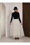 Polka Dot Patterned Lined Tulle Skirt - 4