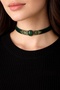 Genuine Leather Natural Stone Choker Necklace - 2