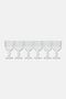 Textured 6 Pieces Cystal Glass 360 ml, Transparent - 2