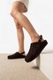 Wasta Bitter Suede Leather Women's Perforated Sandals - 2