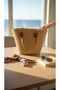 Shiny Stone Detailed Straw Beach Bag – Stylish Summer Tote with Stone Accents