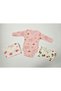 Baby Girl Bodysuit 100% Cotton Printed Snap Fasteners 3-Piece Bodysuit Set Flexible Comfortable Daily Wear