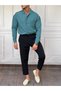 Comfortable Fit Cotton Linen Shirt with Pocket Detail - 2