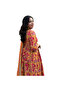 Yellow Floral Printed Anarkali Kurta Pant Set with Dupatta - ALV2023 | Yellow - 4