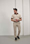 Men's Braided Cut-Off Collar T-Shirt