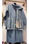 Stripe Detailed Knitwear Double Set (Cardigan & Trousers + Shawl) - 4
