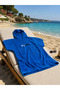 Blue Children's Beach and Pool Poncho - Hooded Bath and After-The-Beach Robe Towel - 5