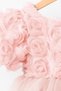 Rosalinda Baby Girl Cotton Lined Fluffy Tulle Tutu Dress with Rose Details - 3
