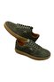 Men's Lace-Up Leather Nubuck Green Leather Lining Stitched Rubber Sole Casual Shoes - 3