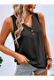 Women's strappy v-neck buttoned aerobin blouse - 2