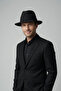 Men's Black Fedora Hat |   Classic Suit and Casual Style Fedora Hat - 2
