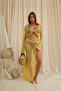 Rubina Yellow Knitwear Crop Skirt Set - 6