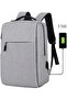 Smart Travel Laptop Backpack with USB Port, Large Capacity Business Computer Bag, Grey Waterproof - 4