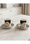 Modern Porcelain 2-Person Coffee Cup Set 4 Pieces - 3