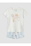 Crew Neck Girls' Shorts Pajama Set (S6)