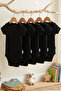 100% Organic Cotton Snap Fastener Short-Sleeved Baby Bodysuit 5-Pack