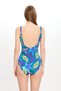 Women's Multicolor Tropical Patterned Supporting Corset Swimsuit 25Sw018St - 4