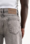 Men's Effect Baggy Jean Trousers Gray - 4