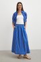Blue Striped Maxi Skirt - 2
