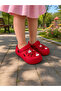 Girls' Lightweight, Comfortable, Closed-Front Slippers with Decorative Stickers on the Top.