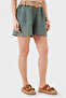 Relaxed Fit High Waist Linen Shorts Shorts 5057