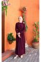 Wonderful Belted Buckle Cross Sandy Dress - 6