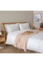 Falıcıa 100% Cotton Extra King Size Duvet Cover Set 260X220 cm Ecru