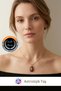 Rodonite Natural Stone Star Detailed Steel Necklace - Stone of Love and Balance - 5