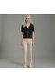 Women's Black Heart Buttoned Short Sleeve V-Neck Bohemian Pinterest Knitwear Slim Fit Cardigan Blouse
