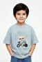 Boy's Teddy Bear Patterned Tshirt Mint 4-9 Years - 2