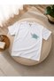 Boy's Ecru Color Water Green Shorts Set 100% Cotton with Pockets Adjustable Waist Summer Comfortable 2-Piece Set - 3