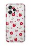 Oppo Reno 15 / 15F Compatible Strawberry and Heart Pattern Transparent Phone Case