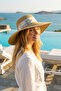 Women's Summer Hat with Scarf Detail
