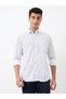 Men White All-Over Print Slim Fit Shirt