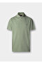Green Cotton Blend Men Premium Polo T-Shirt