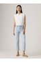 501 Cotton Regular Fit High Waist Straight Short Leg Jeans Denim Pants A7739