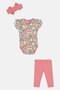 Toddlers Girl 3 Pieces Bodysuit And Leggings Set With Headband, Multicolor - 3