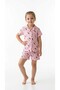 Girl's 4,5,6,7,8,9,10,11 Years Old Summer Pajama Set 30/1 Single Jersey 100% Cotton - 4