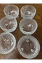 6-Piece Set of Three-Legged Striped Bowls, Presentation Bowls, Jam Bowls, Breakfast Bowls, Ice Cream Bowls, 120 Ml-8 cm - 3