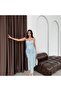 Baby Blue Sweetheart Neckline Strapless Sequined Midi Evening Dress - 4