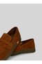 Virella Women's Genuine Suede Textured Tan Moccasin Rubber Sole Casual Loafer 2 cm - 4