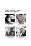 Yoyorelax Ergonomic Car Neck Pillow U Shaped Headrest with Memory Foam, Adjustable Strap - 6