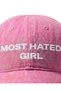 ''Most Hated Girl'' Embroidered Washed Hat /''En Sevi̇lmeyen Kiz'' Embroidered Washed Baseball Cap - 3