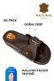 Genuine Leather Women's Slippers - Women's Slippers with Hallux Valgus Support and Gel Sole, Brown