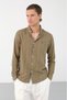 Men's 100% Cotton Striped Embroidered Regular Fit Shirt - 5
