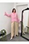 Lace and Ruffle Detailed Tie-Neck Slim Modal Fabric Shirt 5306 - - 4