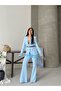 Women's Blazer Jacket Pants Set Lace Detailed Stylish Two Piece Set - 6