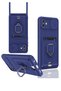 Ilkeshop New Galaxy A06 Case Zuma Silicone with Business Card Holder and Ring (220141) - Navy Blue