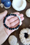 Patterned Turquoise Stone Matte Onyx Stone Men's and Women's Bracelet - 3